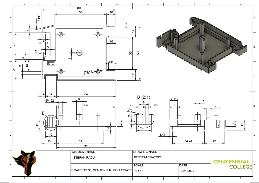 Final assembly — detail sheet with section views